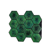Forest Green Peel and Stick Wall Tile | Hexagon Kitchen Backsplash Tiles | self Adhesive Tiles for Home Décor